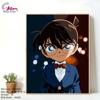 Tranh trang trí tự tô màu theo số Gam Conan HH4285