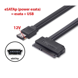 Cáp chuyển đổi eSATAp combo sang SATA 2.5 (dùng cho HDD, SSD 2.5)