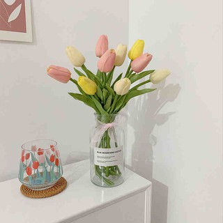 Hoa Tuylip Giả Chất Liệu PU Cao Cấp Trang Trí Nhà Cửa, Decor Studio, Trang Trí Phòng Khách Của Mê Thảo Flowwer