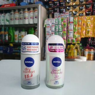 lăn khử mùi nivea khô thoáng, ngọc trai lọ 50ml