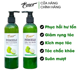 Bộ đôi dầu gội dầu xả kích mọc tóc tinh dầu pomelo Emer Garin dưỡng tóc hết rụng