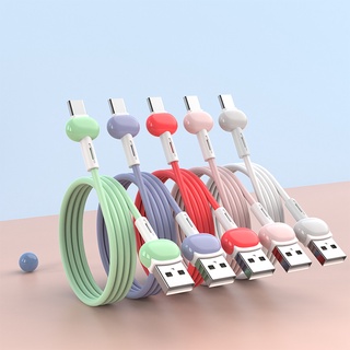 Dây Cáp Sạc Nhanh USB-C 2 Trong 1 Bằng Silicon Lỏng An Toàn Cho Điện Thoại/Máy Tính Bảng Xiaomi Android