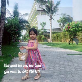 Túi cói xách tay cho bé gái đi biển, đi chơi chụp ảnh