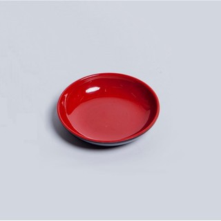 Dĩa đựng nước chấm/chén chấm nhựa Melamine 2 lớp đỏ đen (T26)