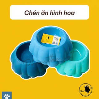 Chén (bát) ăn nhựa hình bông hoa - Ảnh thật | phinthecat.petshop