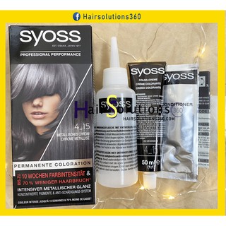 Thuốc nhuộm tóc màu xám khói SYOSS 4-15 Đức - Hairsolutions360