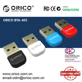 (Freeship)USB Bluetooth 4.0 Orico BTA-403 .Chính hãng bh 12 tháng