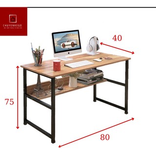 [𝗛𝗢𝗧 𝗦𝗔𝗟𝗘] Bàn làm việc học tập, chân sắt sơn tĩnh điện, mặt gỗ mdf phủ melamine chống ẩm