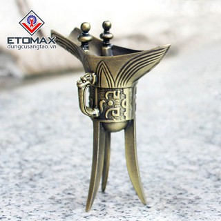 [Hàng Cao Cấp-ETOMAX] Ly Đồng 3 Chân Phong Thủy Nhà Thanh Thời Càn Long>>Hàng Đẹp Loại 1