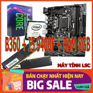 Combo Main B360 + I5 9400F + RAM 16GB