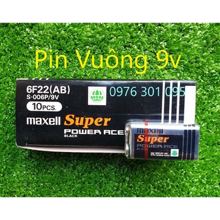 [Hộp 10 Viên] Pin vuông 9V Maxell Super Power