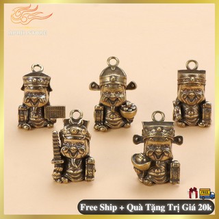 ️️️Tượng Đồng Nguyên Chất Thần Tài Phương Nam,May Mắn-Tài Lộc, Làm Móc Đeo Chìa khóa - Mặt Dây Chuyền