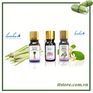 Tinh dầu nguyên chất Lam Hà 10ml (Tinh dầu sả - Hoa bưởi - Vỏ bưởi - Trà tràm: Hàng có sẵn)
