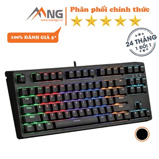 Bàn phím Gaming EDra EK387 Cơ Dành cho văn phòng, chơi Game Đèn Led Có Dây Keycap Doubles