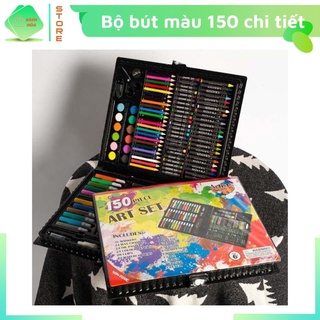 Bộ Bút Chì Màu 150 Chi Tiết Cho Bé Tập Tô, Hộp Bút Chì Màu Đa Năng Cho Bé Sáng Tạo