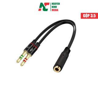[Mã ELHACE giảm 4% đơn 300K] [Mã ELFLASH3 hoàn 10K xu đơn 20K] Cáp Gộp Tai Nghe + Mic ra jack 3.5mm