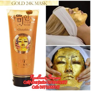 Mặt nạ gel lột trắng da dát vàng 24k Hàn Quốc - Gold Mask L-Glutathione
