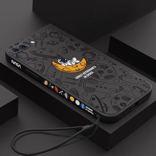 QIANZI for case iPhone 7 plus iPhone 8 plus iphone6 6s plus ix xs max xr Ốp Lưng Mềm Hình Phi Hành Gia Cho