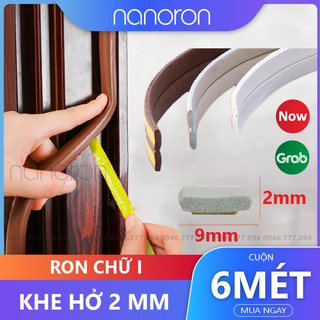 Ron dán khung cửa chữ I  Gioăng cao su chữ I NANORON chống gió lùa, cách âm, chống bụi, dài 6m gắn mọi loại cửa