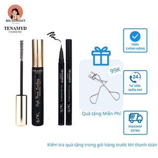 Set Mascara cong mi và Chì kẻ mắt nước Tenamyd lâu trôi chống thấm nước