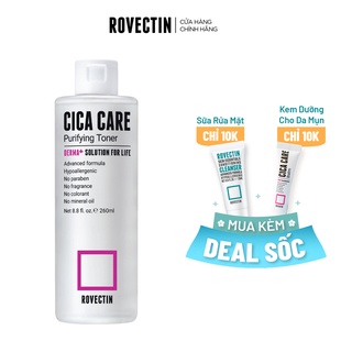 Nước cân bằng làm dịu ROVECTIN Skin Essentials Cica Care Purifying Toner 260ml