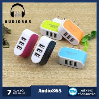 Bộ củ sạc 3 cổng USB 3.1A - Cốc sạc 3 cổng USB tiện lợi cho các thiết bị di động, máy tính bảng - AUDIO365
