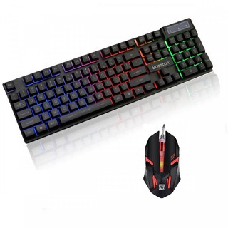 Bàn Phím LED Giả Cơ Chuyên Game Bosston 803 và chuột R8 1602 - Hàng Chính Hãng