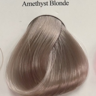 (TẨY)Thuốc nhuộm màu khói bạch kim, khói trắng Amethyst Blonde kèm trợ dưỡng găng tay
