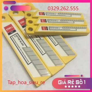 (Rẻ Vô địch) Lưỡi dao dọc giấy Deli ( hộp 10 chiếc )