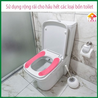 Miếng đệm lót bồn cầu toilet chống lạnh mùa đông dùng nhiều nhiều lần nhiều màu sắc