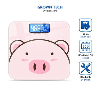 Cân điện tử mini GROWNTCH-AT80, kính cường lực chịu lực đến 180kg
