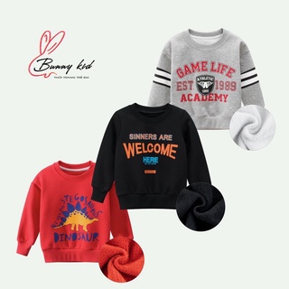 Áo nỉ lót lông siêu ấm cho bé trai, áo nỉ bé trai 27KIDS in hình dễ thương