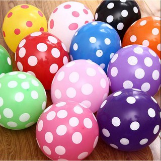 BONG BÓNG CHẤM BI 10'' (25cm) BỊCH 10C- 25C đủ màu