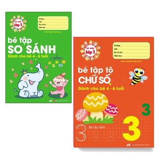 Sách - Combo 2 Cuốn Bé Tập Tô Chữ Số Và Bé Tập So Sánh - Bé Vào Lớp 1