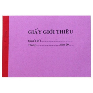 Giấy giới thiệu 13x 19cm