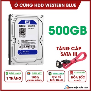 Ổ cứng PC HDD WD Blue 500GB - Mới 99% - Tặng cáp Sata - Bảo hành 1 tháng !!!