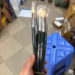 Bộ bút Martol 12 cây cán xanh sẫm, lông trắng