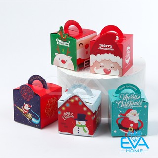 Combo 5 Hộp Giấy Đựng Quà Giáng Sinh / Hộp quà Noel Có Quai Xách Nhiều Mẫu