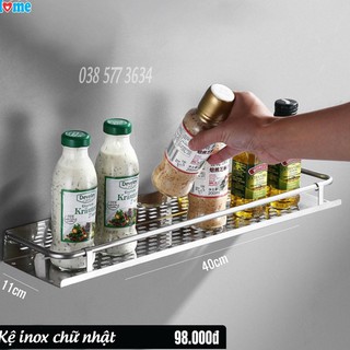 Kệ dán tường siêu chắc, kệ inox, KT: 40x11cm