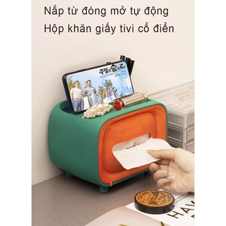 Hộp khăn giấy đa chức năng sáng tạo,có thể đặt đồ trong hộp giấy,điện thoại di động