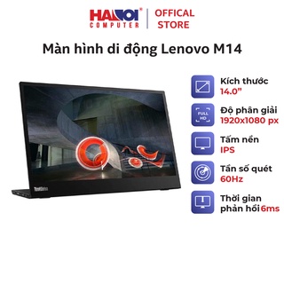 Màn hình di động Lenovo M14 (14inch/FHD/IPS/60Hz/6ms/300nits/USB-C) chống chói, mỏi mắt
