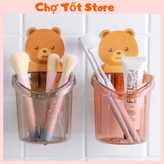 Cốc gấu đựng bàn chải kem đánh răng, Cốc gấu dán tường siêu dính 88183 Chợ Tốt Store