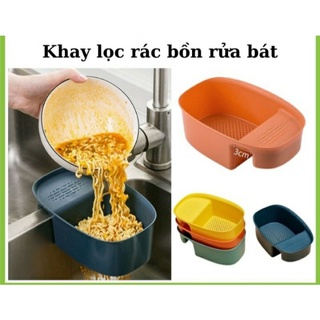 #Sale tới bến# khay - rổ lọc rác gài bồn rửa, khay để dẻ rửa bát - nhựa đẹp, màu sắc phong phú dẻo dai bền lâu (loại 1)