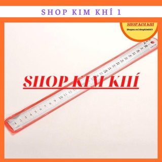 [Kim khí] Thước lá thép không gỉ 30cm 2 mặt