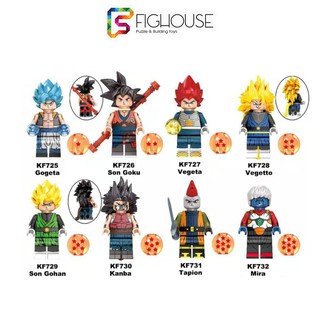 Xếp Hình Minifigures Các Nhân Vật Dragon Ball 7 Viên Ngọc Rồng - Đồ Chơi Lắp Ráp non-lego KF6069 [C21]