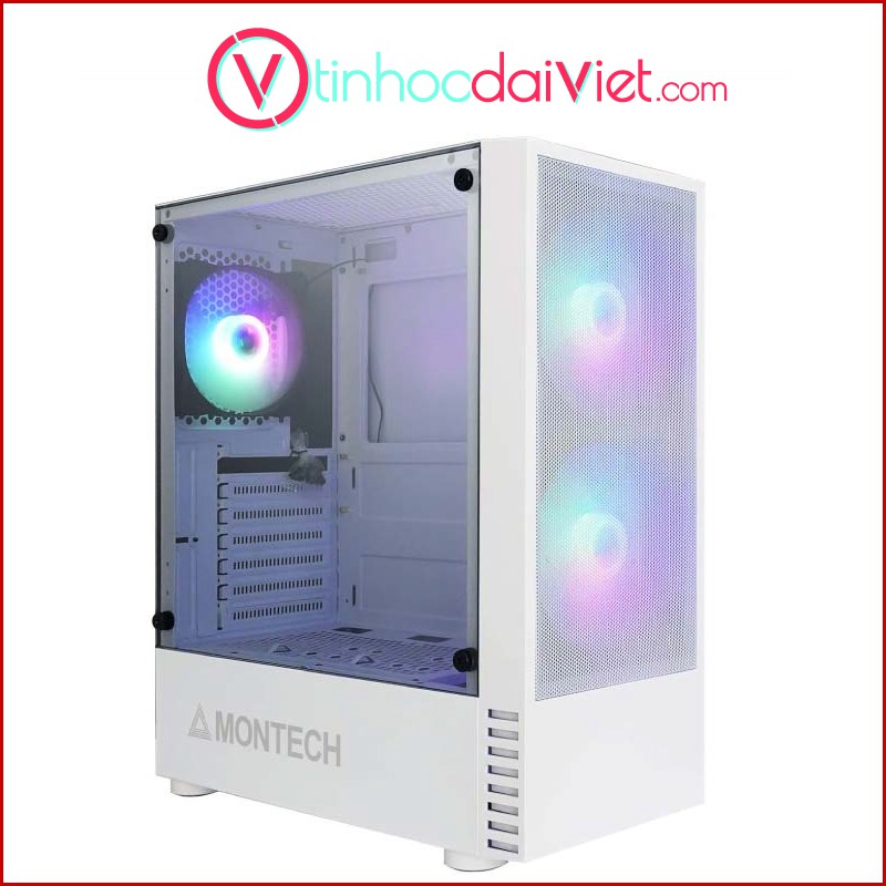 Case Máy Tính Montech X2 Mesh (Black/ White Tặng 3 Fan RGB)