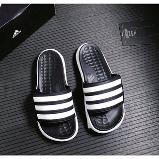 [Authentic 100%] DÉP ADIDAS DURAMO SL SLIDE - ĐEN SỌC TRẮNG - Code: FY8786 - HÀNG CHÍNH HÃNG