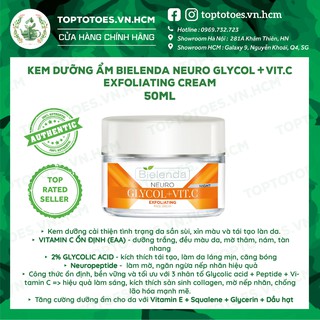 Kem dưỡng ẩm Bielenda Neuro Glycol + Vit.C Exfoliating Cream làm sáng và trẻ hóa da