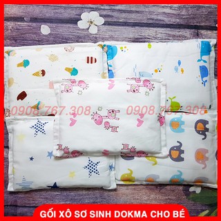 Gối Xô Sơ Sinh Dokma Cho Bé, Ruột Bằng Bông Tự Nhiên - Kích Thước 26x36cm - Loại 1 - 8936090721629