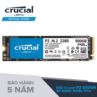 Ổ Cứng Crucial P2 500GB PCIe M.2 2280 SSD - Hàng chính hãng